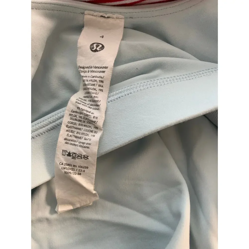 Lululemon Align Ribbed High-Neck Tank Top‎ Light Blue Cropped Size 4